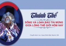 Thánh Thể: Sống và loan báo Tin mừng giữa lòng thế giới hôm nay