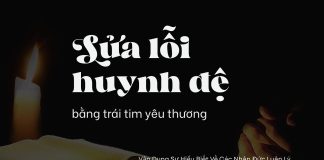 Sửa lỗi huynh đệ bằng trái tim yêu thương