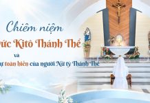 Chiêm niệm Đức Kitô Thánh Thể và sự toàn hiến của người Nữ tỳ Thánh Thể